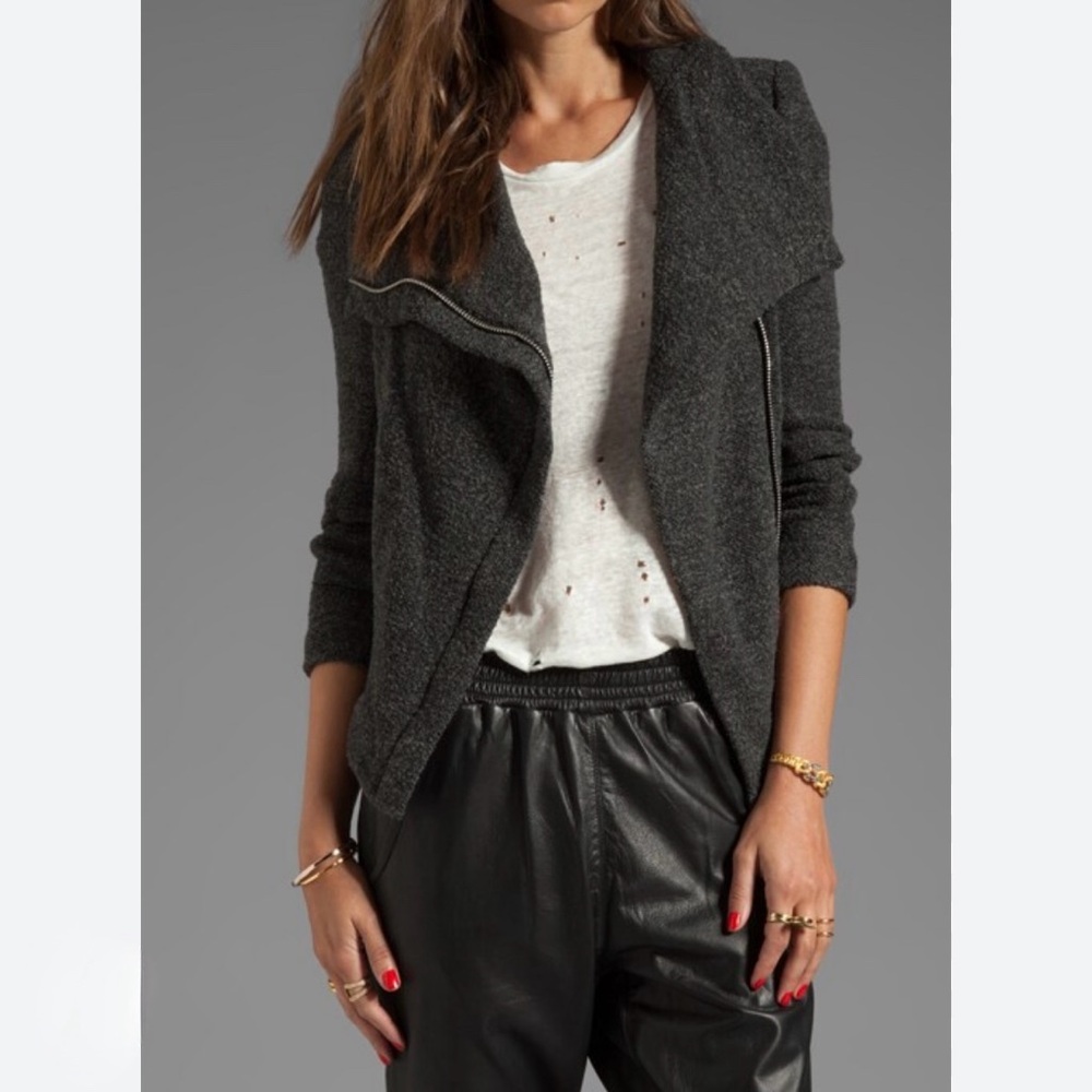 IRO Fratina Jacket asymmetrical charcoal